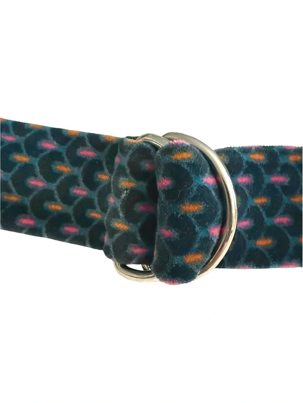 Velvet Patterned Belt with Satin Lining